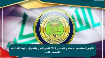 نتائج السادس الإعدادي المهني 2025 الدور الأول بالعراق.. رابط الكشف الرسمي الآن